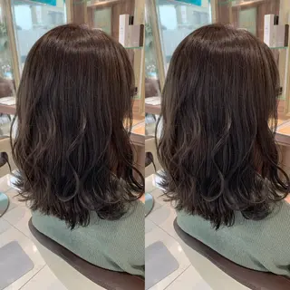 セミロング カラー ヘアアレンジ 盛れる韓国ヘア♡ 🌻鈴木花🌈のヘアスタイル