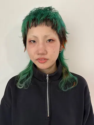セミロング カラー いりえ しゃけのヘアスタイル