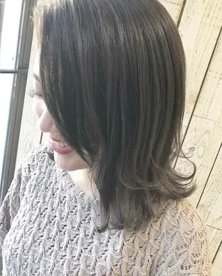 ミディアム カラー hair salon Ranun髪質改善のヘアスタイル