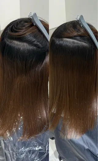 ミディアム 艶髪カラー🫧 髪質改善🪽萩原のヘアスタイル