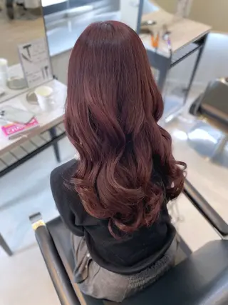 ロング カラー noa hair design 町田店所属・miyu♡̷̷ 韓国ヘア/顔まわりのヘアスタイル