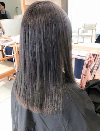 セミロング カラー Days 透明感カラーのヘアスタイル