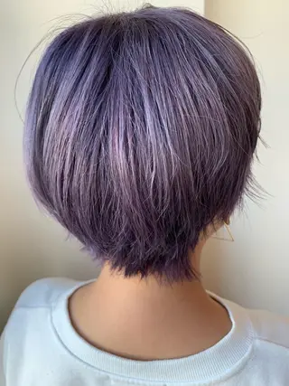 ショート カラー ボブウルフ／ボブ Satsuki【名駅のヘアスタイル