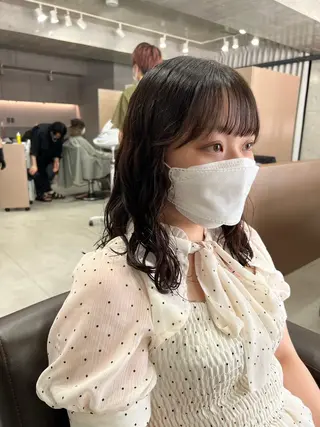 ロング パーマ ボブパーマコテ巻き風 パーマNo1深江秀平のヘアスタイル