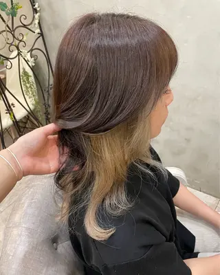 ロング カラー 【ピンク/韓国ヘア/ ヘアセット】亜海のヘアスタイル