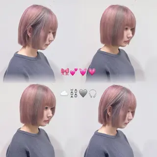 ショート カラー 🦋レイヤーカット 🌈MEGUのヘアスタイル