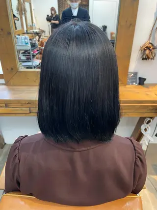 ミディアム カラー 松田 恋のヘアスタイル