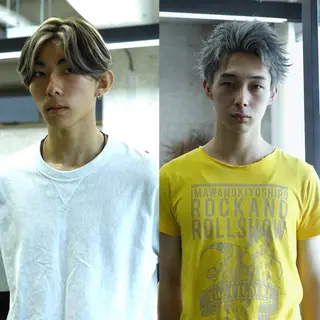 カラー メンズ あずまりんの/メンズ /ホワイトベージュのヘアスタイル