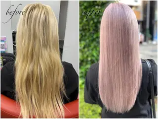 セミロング カラー パーマ ヘアアレンジ メンズ キッズ ネイル マツエク・マツパ 🌟ブリーチ特化型 ハイトーンカラー🌟のヘアスタイル