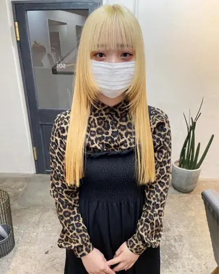 ロング カラー ヘアアレンジ 丸山渉/パーマ エフェクトブリーチのヘアスタイル