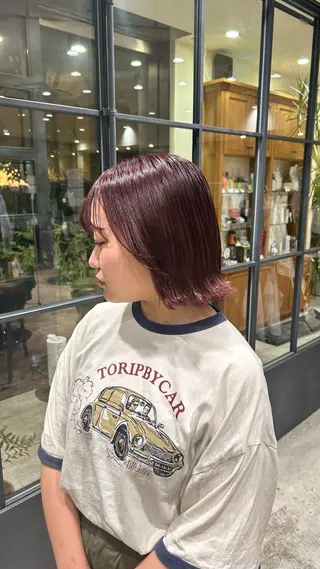 カラー ボブレイヤー/ ブリーチ/miyuuのヘアスタイル