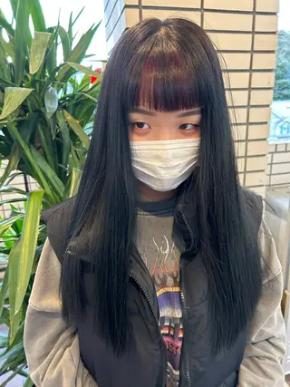 ロング 艶カラー/レイヤー /メンズ/マツエクのヘアスタイル