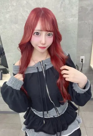 ロング カラー ダブルカラー 新宿のヘアスタイル