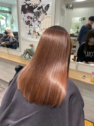 セミロング パーマ 【guild】眞島 縮毛矯正のヘアスタイル