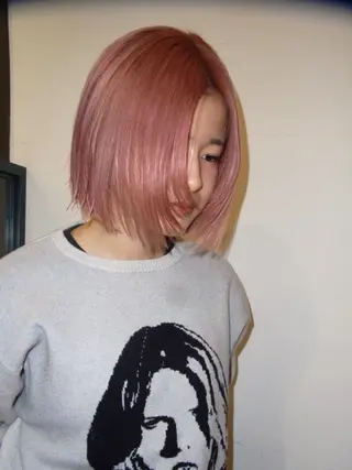 ミディアム カラー YUUKI/ボブ パーマ.ウルフのヘアスタイル