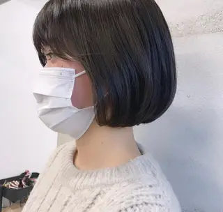 ミディアム カラー 透明感/オリーブ/ グレージュ/YUKAのヘアスタイル