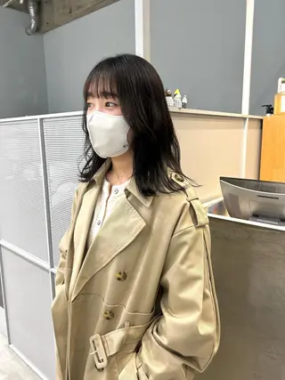 ミディアム 津葉井 麗奈のヘアスタイル
