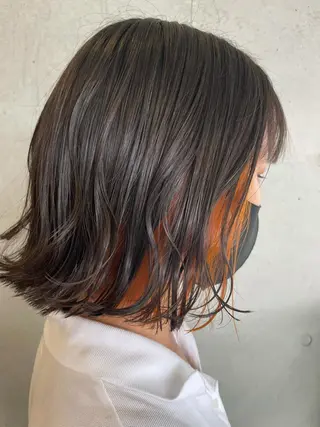 ミディアム カラー 髪質改善/縮毛矯正 ツヤ髪🩷さつきのヘアスタイル