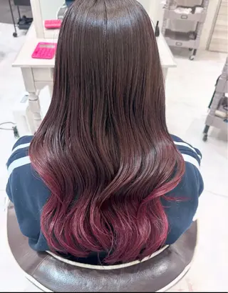 ロング カラー 💘韓国カラー💘 クルミのヘアスタイル