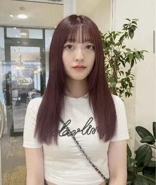 セミロング カラー nakahara madokaのヘアスタイル