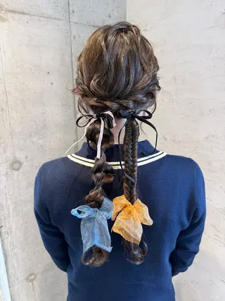 ロング ヘアアレンジ 女性に人気♪ はやしほのかのヘアスタイル