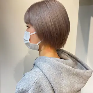 ショート カラー ブリーチなしベージュ カラー✨Takeのヘアスタイル