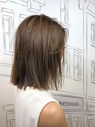 ミディアム カラー レイヤー,ボブ / 彩未のヘアスタイル