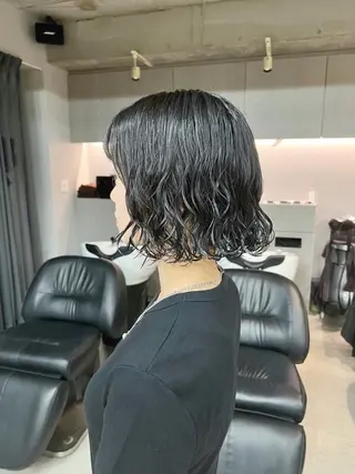 パーマ ボブパーマコテ巻き風 パーマNo1深江秀平のヘアスタイル