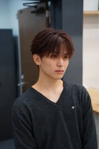 ミディアム ハイトーン/縮毛 矯正/いぶきのヘアスタイル