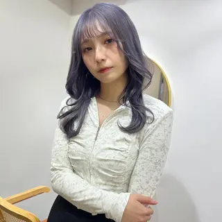 セミロング カラー ハイトーン/心斎橋/ honomiのヘアスタイル