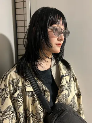 セミロング カラー casey所属・yu  /透明感カラ ー/ボブ/caseyのヘアスタイル