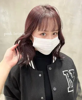 ミディアム カラー ナツミ/透明感カラー /酸性ストレートのヘアスタイル