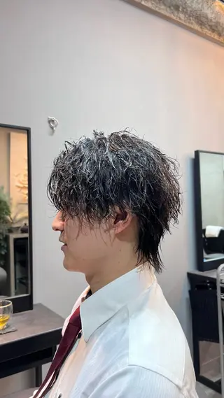 ショート パーマ メンズ Alo所属・💥メンズパーマ /表参道/モント💥のヘアスタイル