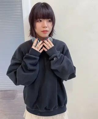 ミディアム カラー iet.所属・ウルフ/ボブ/耳ツボ ジュエリー◎ricoのヘアスタイル