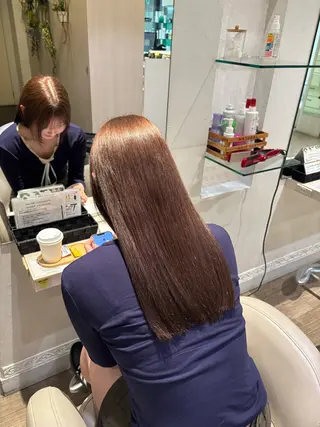 カラー はるか/阪急茨木/髪 質改善/透明感カラーのヘアスタイル