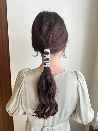 ロング ヘアアレンジ ながやま まいのヘアスタイル