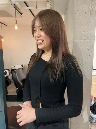 セミロング カラー 暖色/パーマ 🌼クニトウメイのヘアスタイル