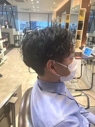ショート メンズ メンズパーマ/難波/ 心斎橋　室園亮佑のヘアスタイル