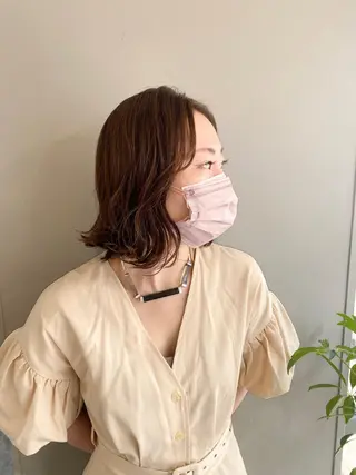 ミディアム カラー ヘアアレンジ ボブ /ニュアンス/ satomi🧸💖のヘアスタイル