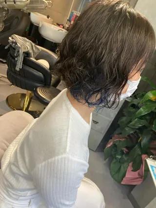 ショート カラー パーマ 髪質改善☺︎縮毛矯正 ふじい まりんのヘアスタイル