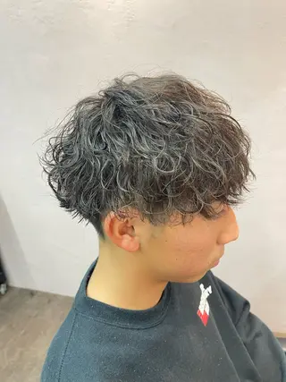 パーマ メンズ 吉田 剛のヘアスタイル
