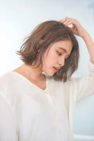 ミディアム カラー パーマ GO TODAY SHAiRE SALON キラリトギンザ店所属・🐱higajo🐱 比嘉門(ヒガジョウ)のヘアスタイル