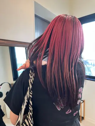 ロング カラー レイヤーカット/カラ ー/U24/河野凜のヘアスタイル