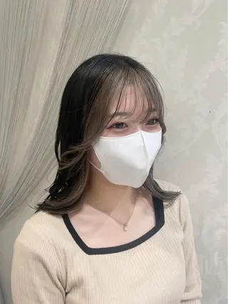 セミロング カラー 💞暖色カラー 💞risaのヘアスタイル