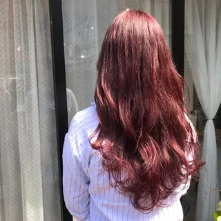 ロング カラー いけだ　ひかり ハイライトくびれヘアのヘアスタイル