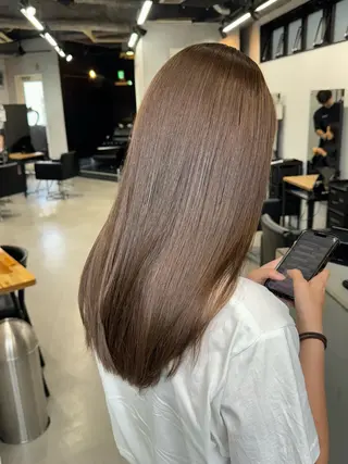 ミディアム カラー Rico / bob/グレージュのヘアスタイル