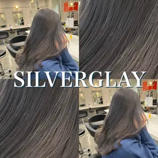 セミロング 寒色＆ブリーチ特化 寒色MiOのヘアスタイル