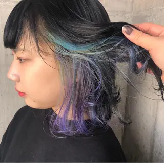 ミディアム Trip 大名🌟 ブリーチなしカラーのヘアスタイル