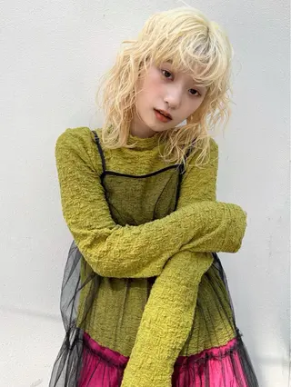 セミロング カラー パーマ 金井京介/レイヤー /ボブパーマのヘアスタイル