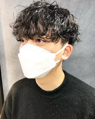 パーマ ヘアアレンジ メンズ ainico+所属・メンズ特化✂️栗原 侑也のヘアスタイル